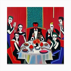 Vampire Dinner Party Canvas Print