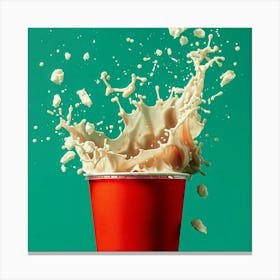 Splashing Milk Canvas Print