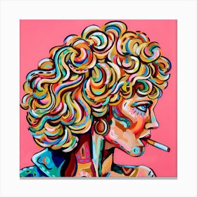 Girl With A Cigarette Canvas Print