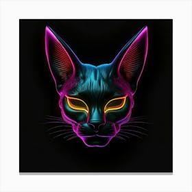 Neon Cat Head Stampe su tela