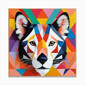 Geometric Wolf Canvas Print