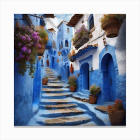 292617 A Creative Image Of The Moroccan City Of Chefchaou Xl 1024 V1 0 Canvas Print
