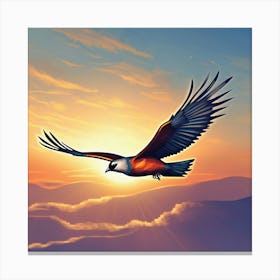 Eagle In Flight Canvas Print