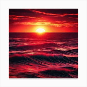 Sunset Over The Ocean 49 Canvas Print