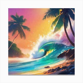 Wave Painting Canvas Print