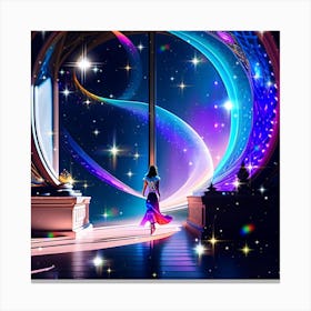 Dreaming Girl In The Doorway Canvas Print