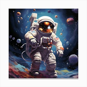 Astronaut In Space 2 Canvas Print