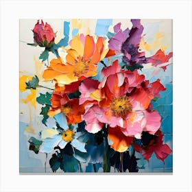 simple and evokes the opening of the flowers Canvas Print