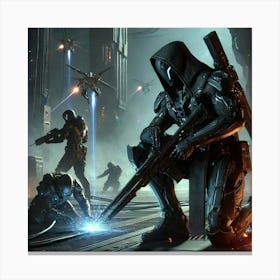 Void Phantoms Combat Role Canvas Print