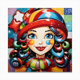 Clown Girl Canvas Print