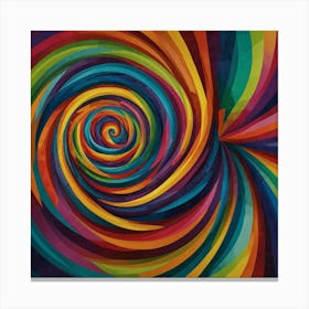 Colorful Spiral Abstract Background Canvas Print