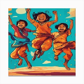 Children Of India Canvas Print