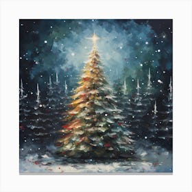 Dreamy Vintage Christmas Glow Canvas Print