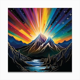 Rainbow Mountain Canvas Print