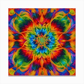 Psychedelic Leaf Spiral Canvas Print