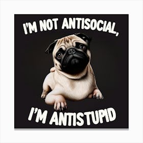 I'M Not Antisocial, I'M Anti Stupid Canvas Print