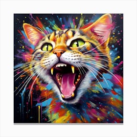 Splatter Cat 1 Canvas Print