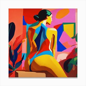 Woman In A Bikini Canvas Print