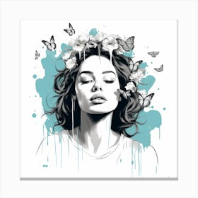 Butterfly Girl 25 Canvas Print