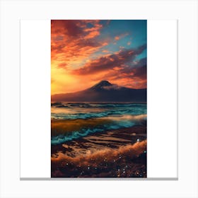 Sunset On The Beach Canvas Print