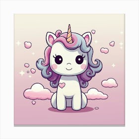 Cute Unicorn 157 Canvas Print