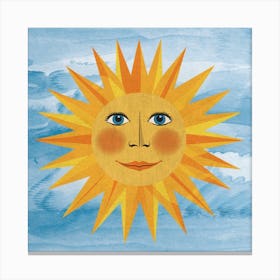Sun Face 3 Canvas Print