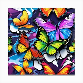 Colorful Butterflies 28 Canvas Print