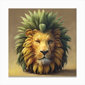 Pineapple lion head Canvas Print