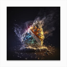 Abstract 3d Illustration Of A Rock Canvas Print