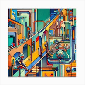 Futuristic City 11 Canvas Print