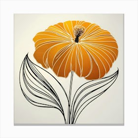 Orange Flower 1 Canvas Print