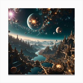 In The Middle Of A Fractal Universe 17 Canvas Print