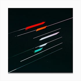 Bold Minimalistic Rectangular Arrows Conveying Directional Navigation Featured Centrally Against (6) Canvas Print