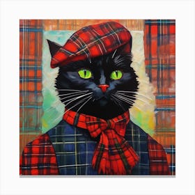 Claymore The Highland Cat Canvas Print