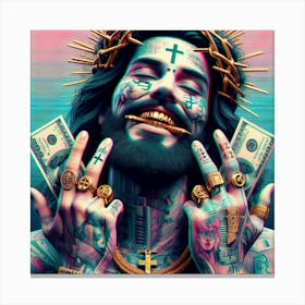 Jesus With Money 4 Canvas Print