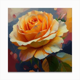 Orange Rose 1 Canvas Print
