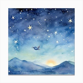 Hummingbird In The Sky Canvas Print