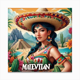 Mexican Girl 75 Canvas Print