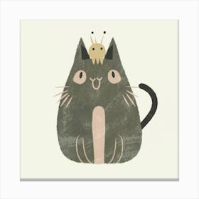 Owl Cat Canvas Print