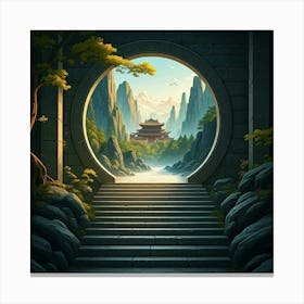 Chinese Doorway Canvas Print