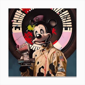 Not Mickey Mouse by banksy Canvas Print