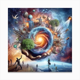 Mankind and creation Canvas Print