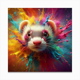 Ferret Painting Canvas Print