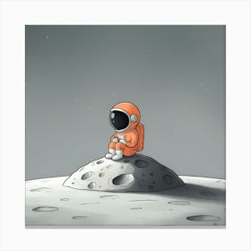 Astronaut On The Moon 1 Canvas Print