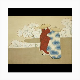 Two Women In Kimono Canvas Print