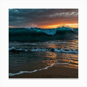 Sunset At The Beach 2 Canvas Print