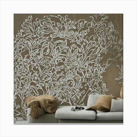 Floral Wall Mural Canvas Print