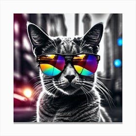 Cat In Sunglasses 11 Canvas Print