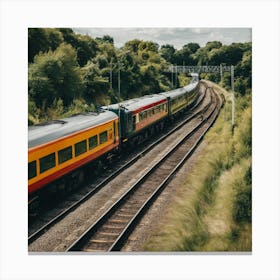 Train On The Tracks 5 Canvas Print