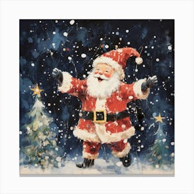 Santa Claus In The Snow Canvas Print